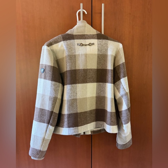Ariat Women's Maryland Jacket in Brown and Cream Plaid size S - Picture 3 of 11